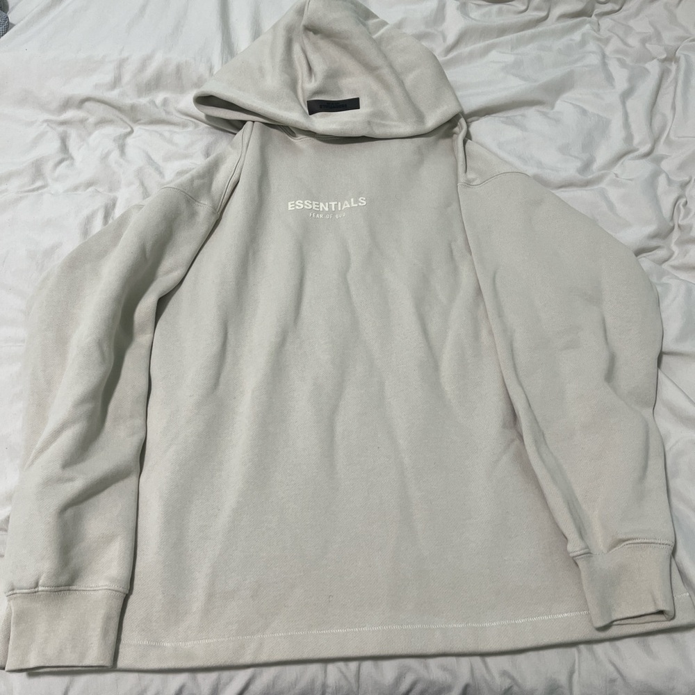 Fear of God Essentials Logo Relaxed Hoodie | Sz XXS | Color: Wheat | Gently used